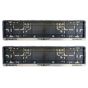 زیر پلاک پلاستیکی لبه نقره ای طرح WURTH GERMANY ( پک ۲ عددی )