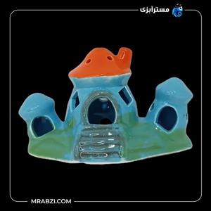 سفال رنگی قارچ 3 تایی بزرگ مدل mr19