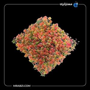 چمن مصنوعی آکواریوم برگ دو رنگ(قرمز) مدلmr1716