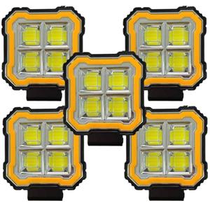سفارش عمده چراغ پروژکتور۴خانه cob و led king light 8009 ( پک ۵ عددی )