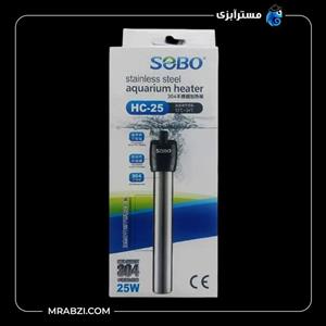 بخاری آکواریوم استیل سری304 سوبو توان 25 وات