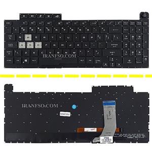 کیبرد لپ تاپ ایسوس ROG Strix G731 مشکی-اینترکوچک-بابک لایت-بدون فریم با کلید پاور