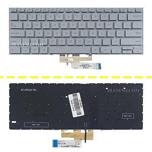 کیبرد لپ تاپ ایسوس ZenBook Flip 14 UX462 نقره ای-اینترکوچک با بک لایت بدون فریم