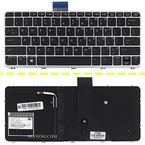 کیبرد لپ تاپ اچ پی EliteBook Folio 1030 G1 مشکی-اینتر کوچک-با بک لایت-با فریم نقره ای