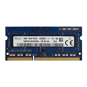 رم لپ تاپ 4 گیگ SK Hynix DDR3-PC3L-1600-12800 MHZ 1.35V شش ماه گارانتی