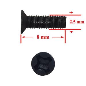 پیچ M2.5x8 سرتخت پک 10 عددی