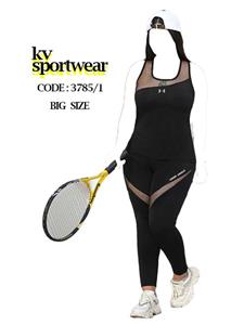 ست تاپ شلوار سایز بزرگ ورزشی زنانه adidas کد 002