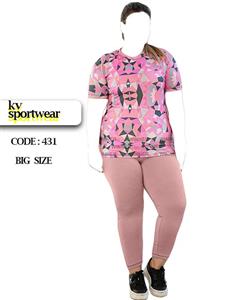 ست تیشرت شلوار سایز بزرگ ورزشی زنانه NIKE کد 007
