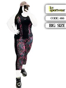 ست تیشرت شلوار دمپا گشاد سایز بزرگ ورزشی زنانه adidas کد 003