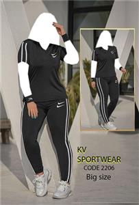 ست تیشرت شلوار سایز بزرگ ورزشی زنانه NIKE کد 0022