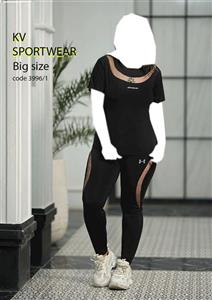 ست تیشرت شلوار سایز بزرگ ورزشی زنانه Reebok کد 007