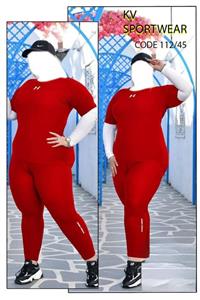 ست نیم تنه شلوار و کاور سایز بزرگ ورزشی زنانه Reebok کد 001
