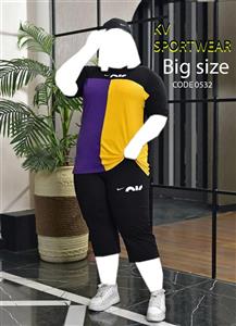 شلوار بگ سایز بزرگ اسپرت ورزشی زنانه NIKE کد 002