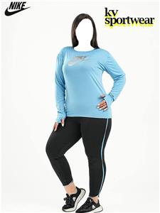 ست تیشرت شلوار سایز بزرگ تمرینی زنانه NIKE کد 001