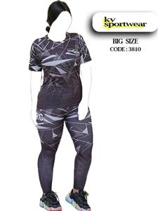 ست تونیک شلوار دمپا سایز بزرگ ورزشی زنانه NIKE کد 002