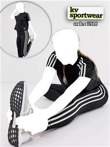 ست مانتو شلوار دمپا گشاد ورزشی زنانه Reebok کد 001