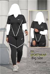 ست تیشرت شلوار سایز بزرگ ورزشی زنانه NIKE کد 0023