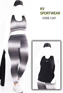 ست نیم تنه لگ و کاور سایز بزرگ ورزشی زنانه NIKE کد 0020