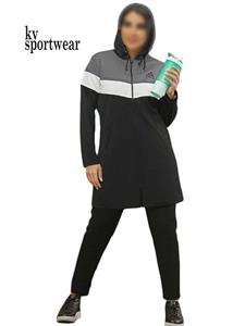 ست مانتو شلوار کلاهدار ورزشی زنانه adidas کد 002