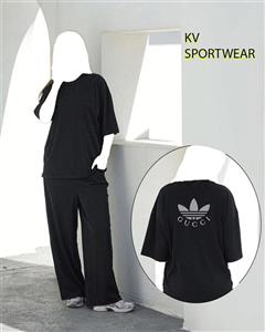 ست تیشرت شلوار اسپرت ورزشی زنانه adidas کد 002