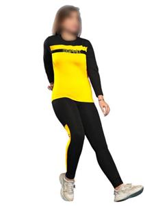 ست تیشرت شلوار سایز بزرگ ورزشی زنانه alo کد 0018