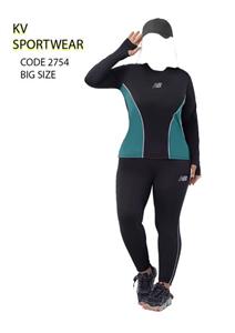 ست تیشرت شلوار سایز بزرگ ورزشی زنانه adidas کد 0018