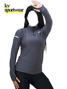 تیشرت نیم زیپ فینگردار ورزشی زنانه NIKE کد 014