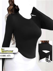 تیشرت نیم زیپ فینگردار ورزشی زنانه کد 0003