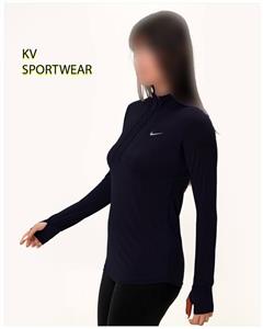 تیشرت نیم زیپ فینگردار ورزشی زنانه NIKE کد 0020