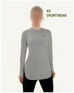 تیشرت نیم زیپ فینگردار ورزشی زنانه NIKE کد 0022