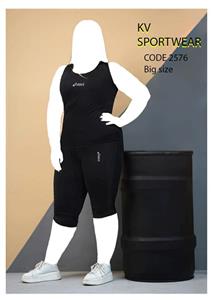 ست تیشرت شلوار نخ پنبه سایز بزرگ ورزشی زنانه PUMA کد 004