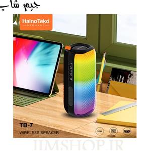 اسپیکر بلوتوثی هاینوتکو RGB ضد آب مدل TB-7 قابل حمل Hinoteco RGB Waterproof Bluetooth Speaker Model TB-7 Portable