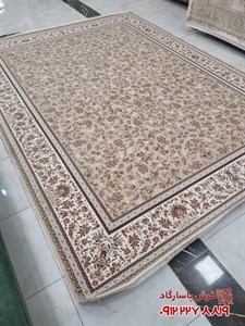 فرش ماشینی 1500 شانه تراکم 4500 برجسته طرح افشان ماهی صدفی