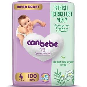 پوشک بچه گیاهی جان ببه Canbebe سایز ۴ بسته ١٠٠ عددى