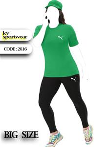 تیشرت شلوار نخی سایز بزرگ زنانه PUMA کد 002