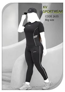 ست تیشرت شلوار سایز بزرگ ورزشی زنانه adidas کد 0014