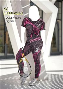 ست کراپ لگ سایز بزرگ ورزشی زنانه adidas کد 002