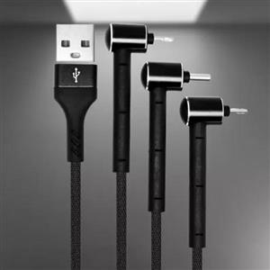 کابل تبدیل USB به MicroUSB/Lightning/USB-C تسکو مدل TC A100 طول 1.2 متر