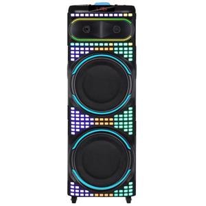 اسپیکر پارتی قدرتمند NDR-2260 با توان ۱۲۰ وات، دو ساب ۱۲ اینچ و نورپردازی LED