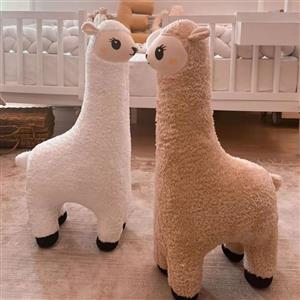 عروسک ایستاده لاما سافاری (شتر) گردن دراز، رویه پولیشی نانو پرز بلند، الیاف ویسکوز پنبه (عروسک اورجینال خارجی)