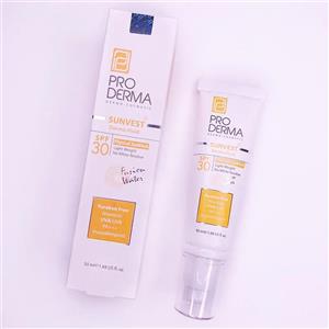 فلوئید ضد آفتاب فاقدجاذب های شیمیایی پرودرما PRO DERMA مناسب پوست معمولی و حساس spf 30 حجم 50 میل 92389