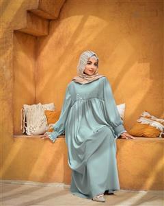 مانتو عبایی کرپ ندا اماراتی مدل نگین تا سایز ۵۲