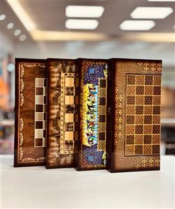 تخته نرد ساده کلاف چوبی با مهره چوبی