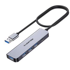 هاب 5 پورت USB-A لنشن LENTION H32 Gray