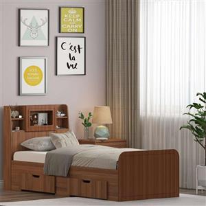 تخت خواب ملامینه یک نفره اعیان مدل FH981 سایز 90x200 سانتی متر