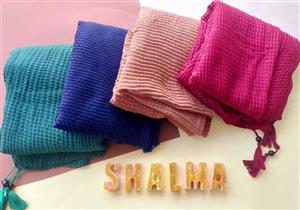 روسری نخی پلیسه مربعی