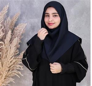 مقنعه سر مه ای نخی بروجرد