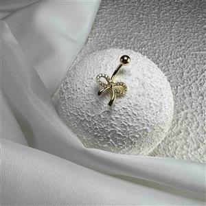 پیرسینگ ناف پاپیونی طلایی کد ۵۱۲