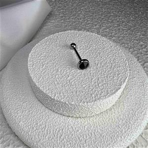 پیرسینگ زبان یک سر نگین مشکی کد ۷۰۶