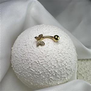 پیرسینگ ناف طرح پروانه کد 510